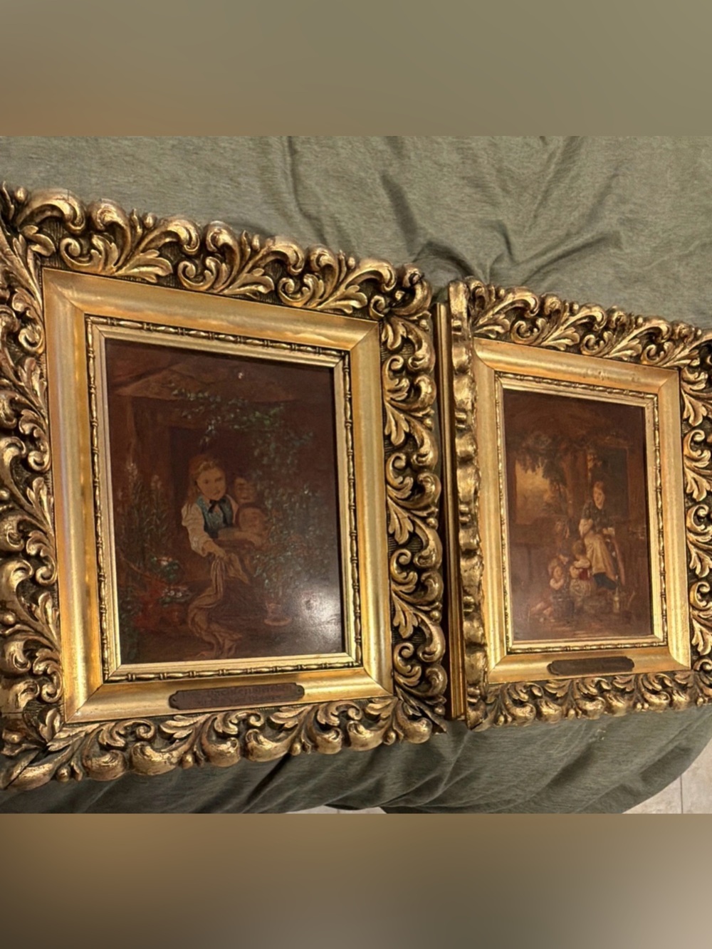 Vintage Meyer von Bremen Framed Prints – Matching Pair – Ornate Gold Baroque